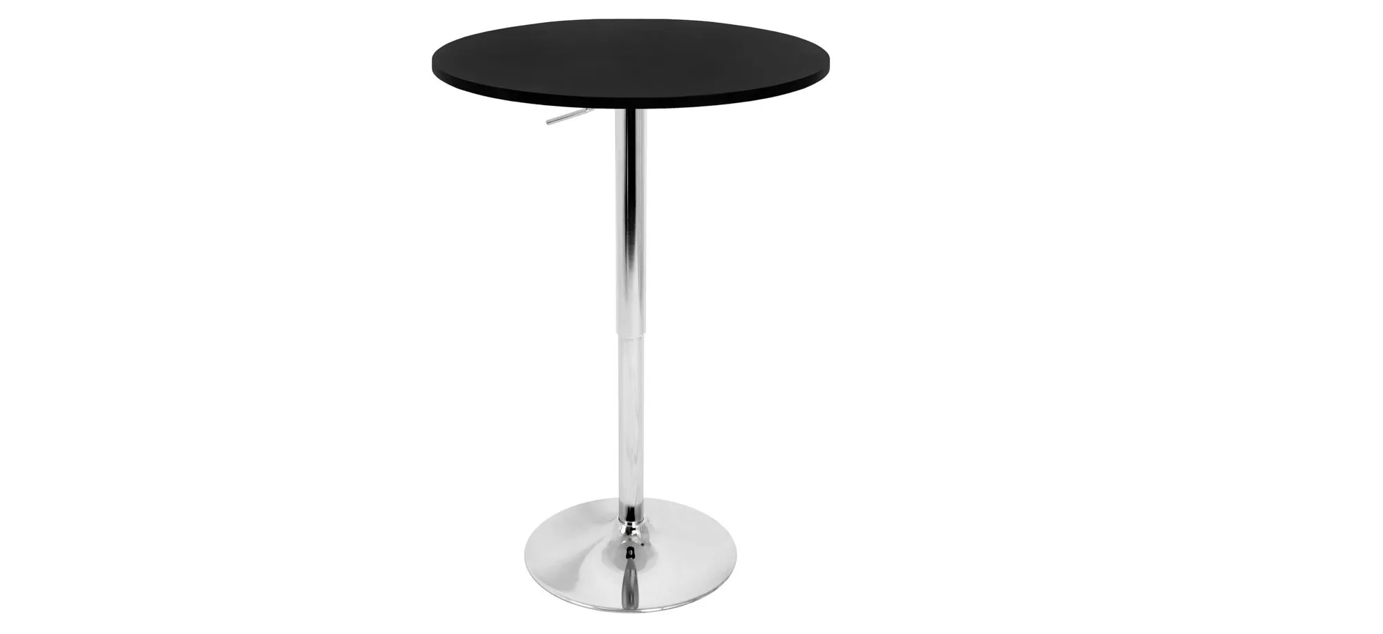 Spokane Adjustable-Height Bar Table in Black by Lumisource