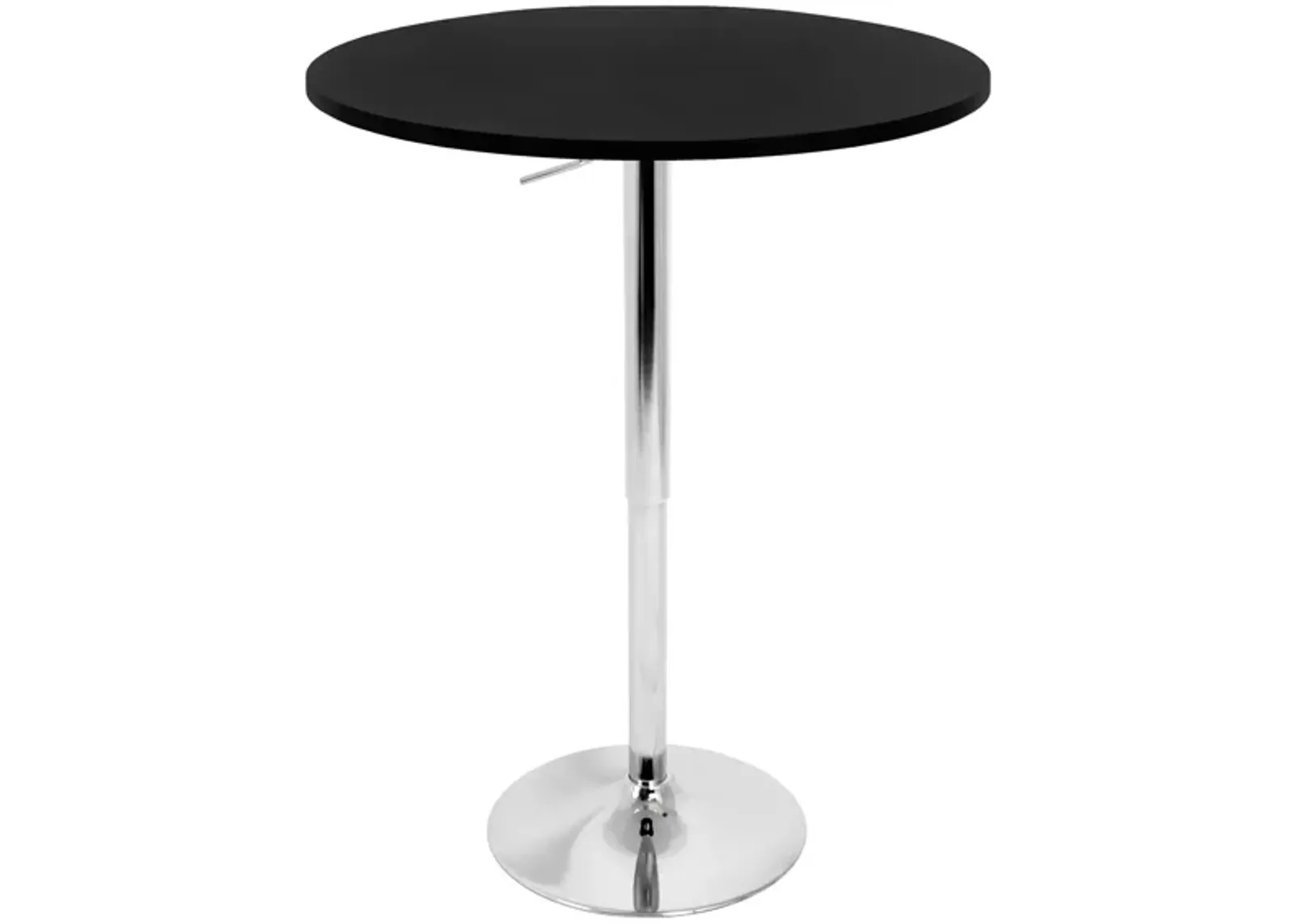 Pullman Adjustable-Height Bar Table in Black by Lumisource