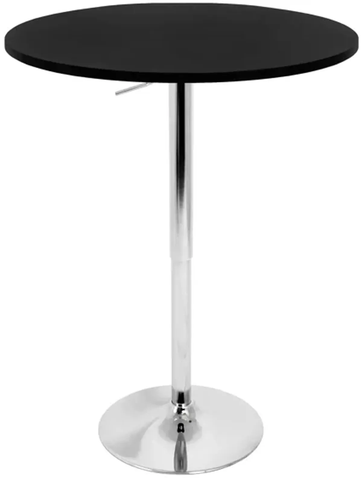 Pullman Adjustable-Height Bar Table in Black by Lumisource