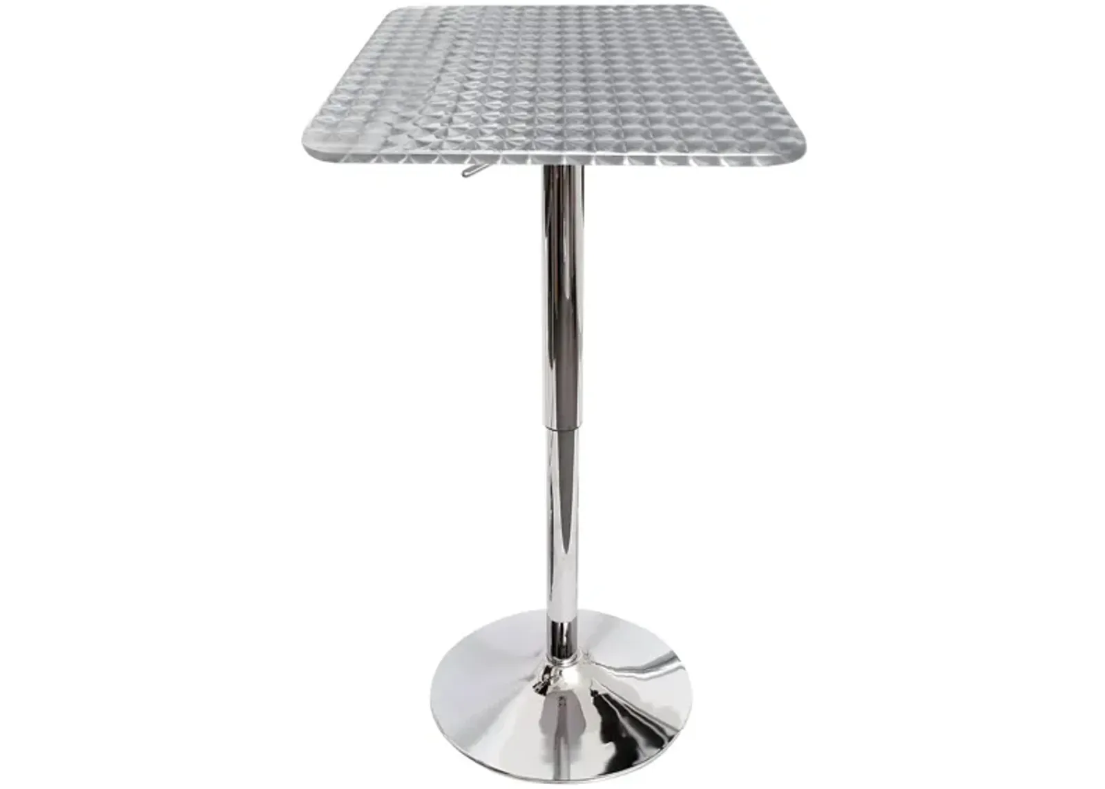 Bistro Adjustable-Height Bar Table in Silver Swirl by Lumisource