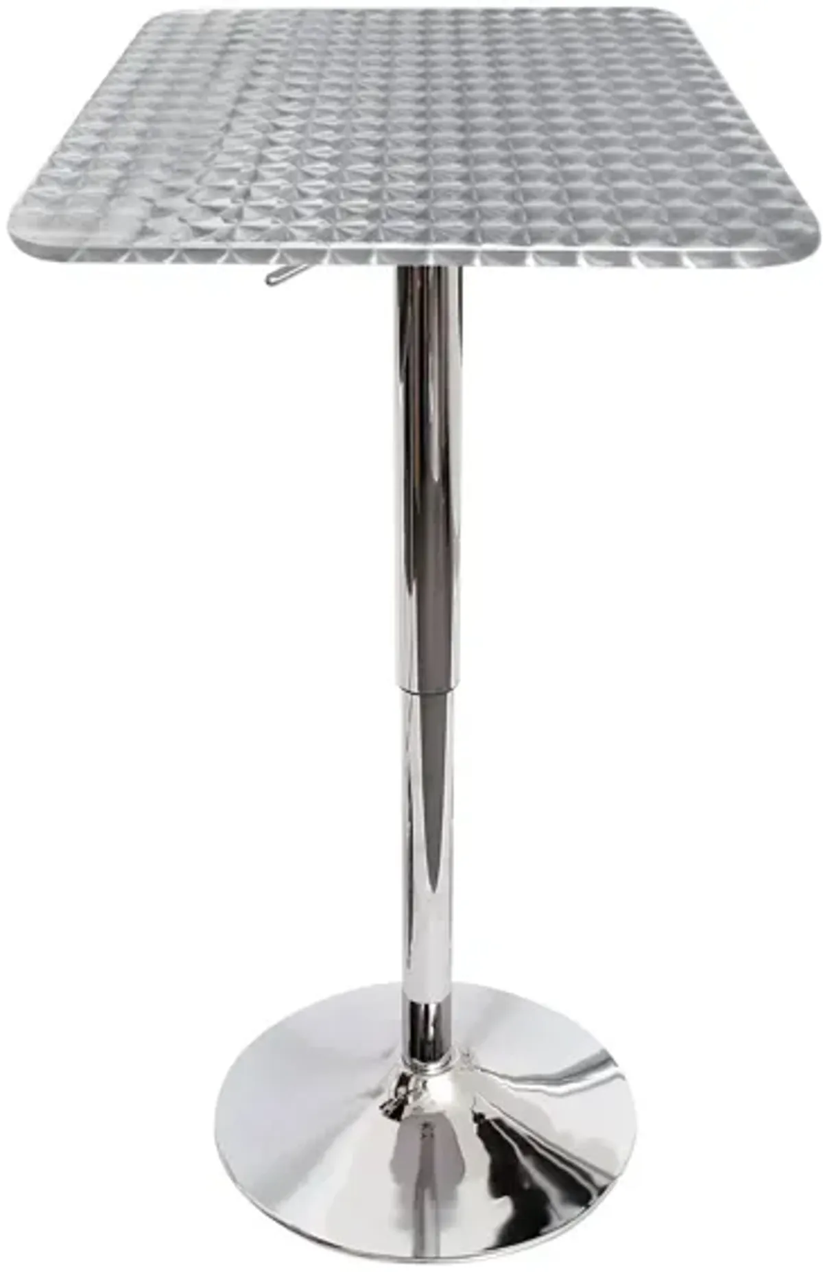 Bistro Adjustable-Height Bar Table in Silver Swirl by Lumisource