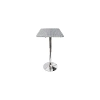 Bistro Adjustable-Height Bar Table in Silver Swirl by Lumisource