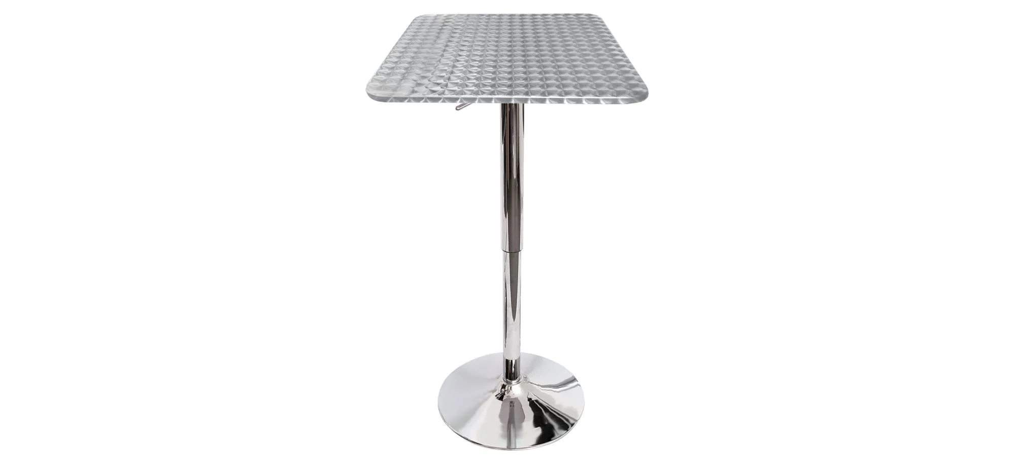 Bistro Adjustable-Height Bar Table in Silver Swirl by Lumisource