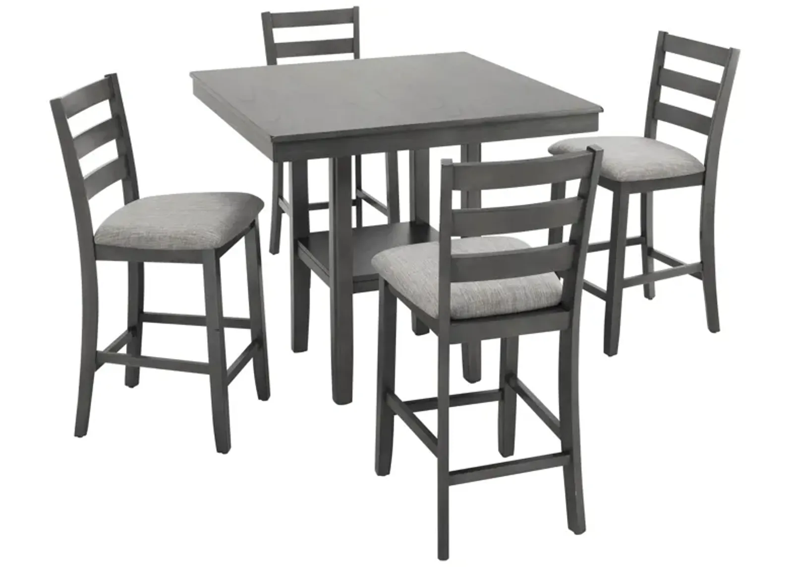 Radley 5-pc. Counter-height Dining Set in Gray by Crown Mark