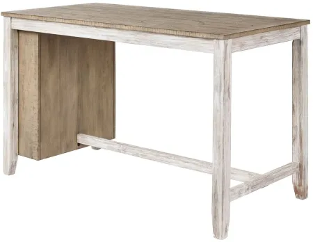 Jonette Counter-Height Dining Table w/ Wine Storage in Two- Tone by Ashley Furniture
