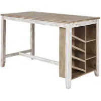 Jonette Counter-Height Dining Table w/ Wine Storage in Two- Tone by Ashley Furniture