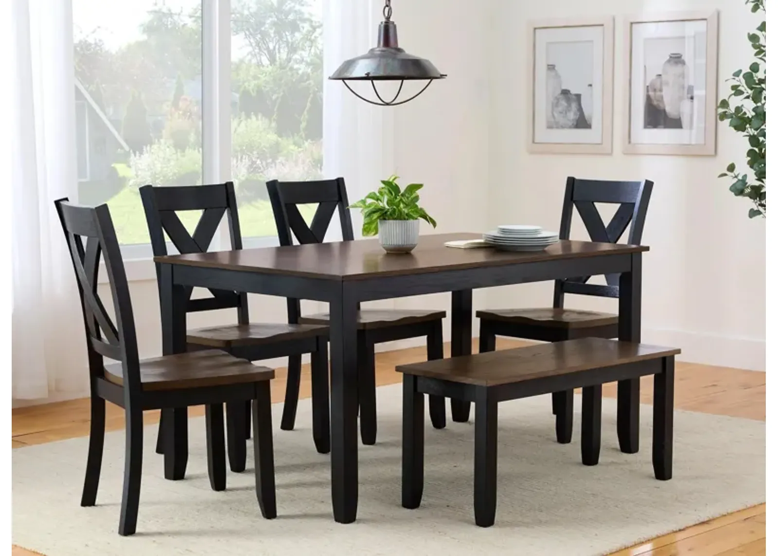 Galavant 6-pc. Dining Set in Black, Brown by Davis Intl.