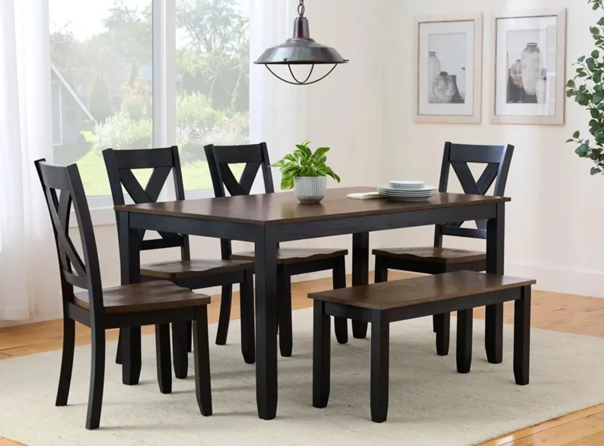 Galavant 6-pc. Dining Set in Black, Brown by Davis Intl.