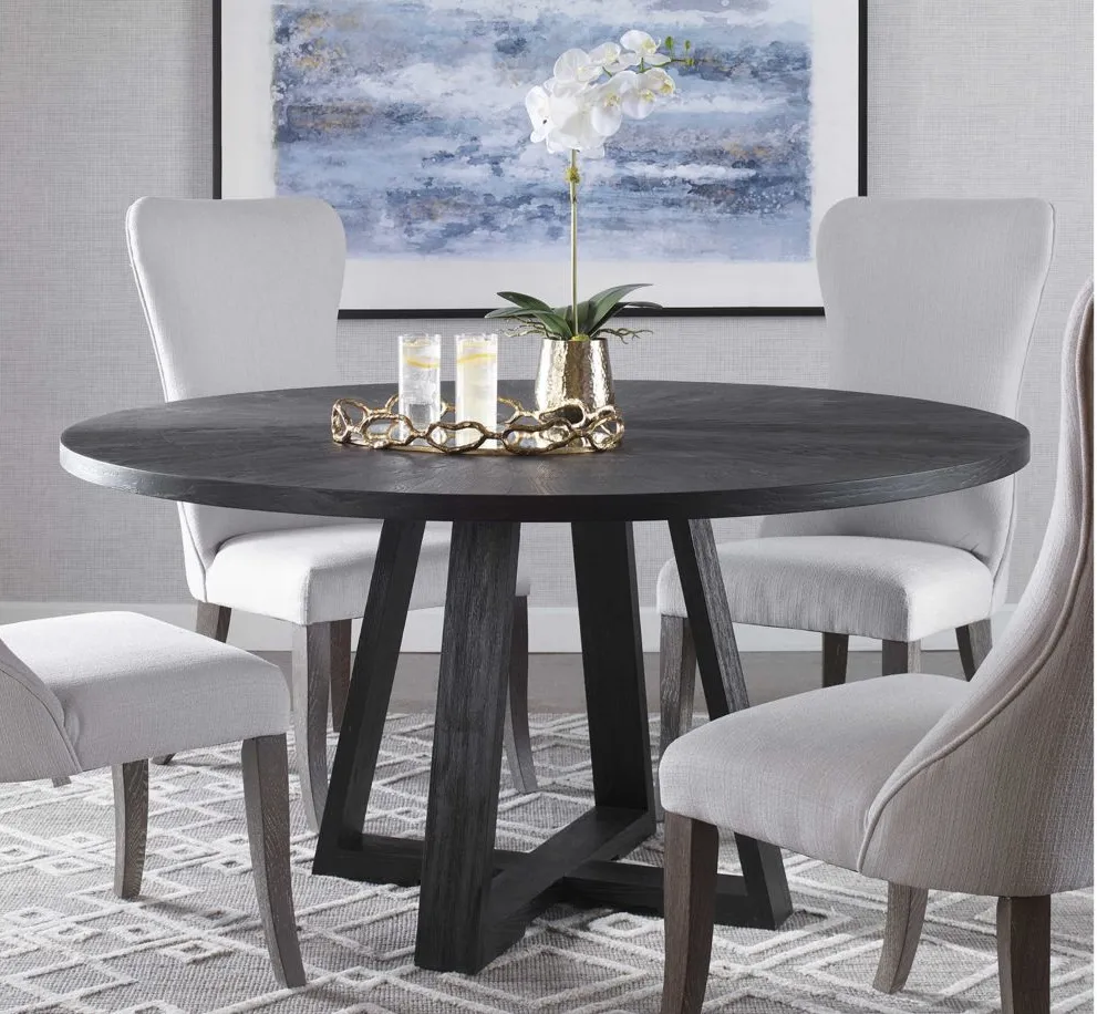 Gidran Dining Table in black by Uttermost