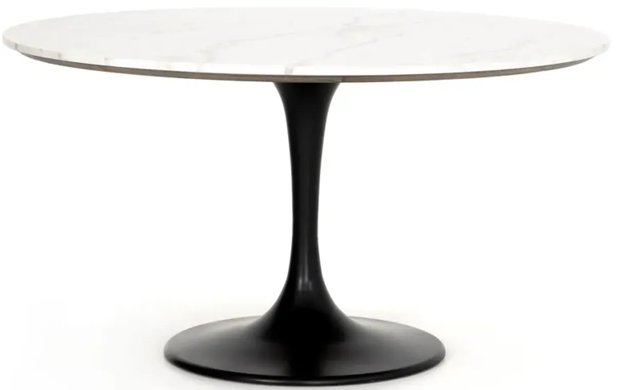 Powell Dining Table in White Marble by Four Hands