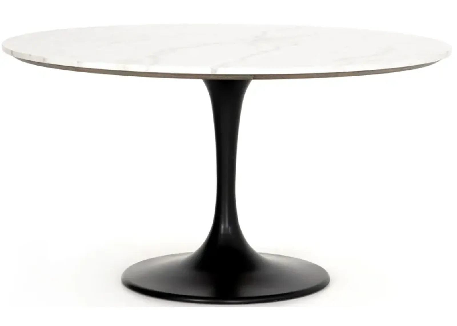 Powell Dining Table in White Marble by Four Hands