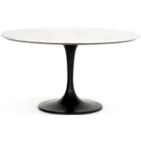 Powell Dining Table in White Marble by Four Hands
