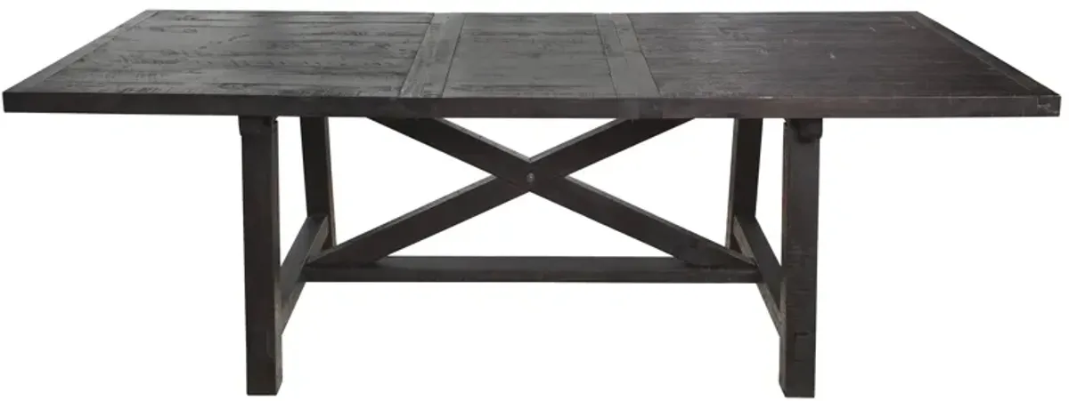 Zabela Dining Table w/ Leaf in Black Pine by Bellanest