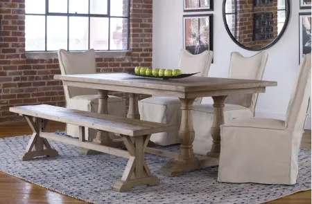 Freeport Dining Table in Stony Gray Wash by Uttermost