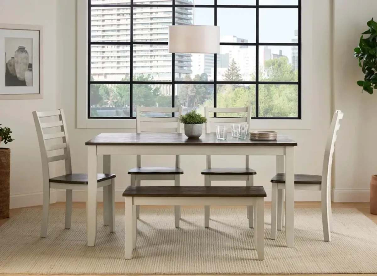 Ellery 6-p.c Dining Set in White, Gray by Davis Intl.