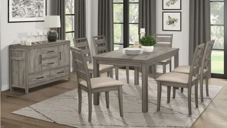 Simone Dining Room Table in Weathered Gray by Homelegance