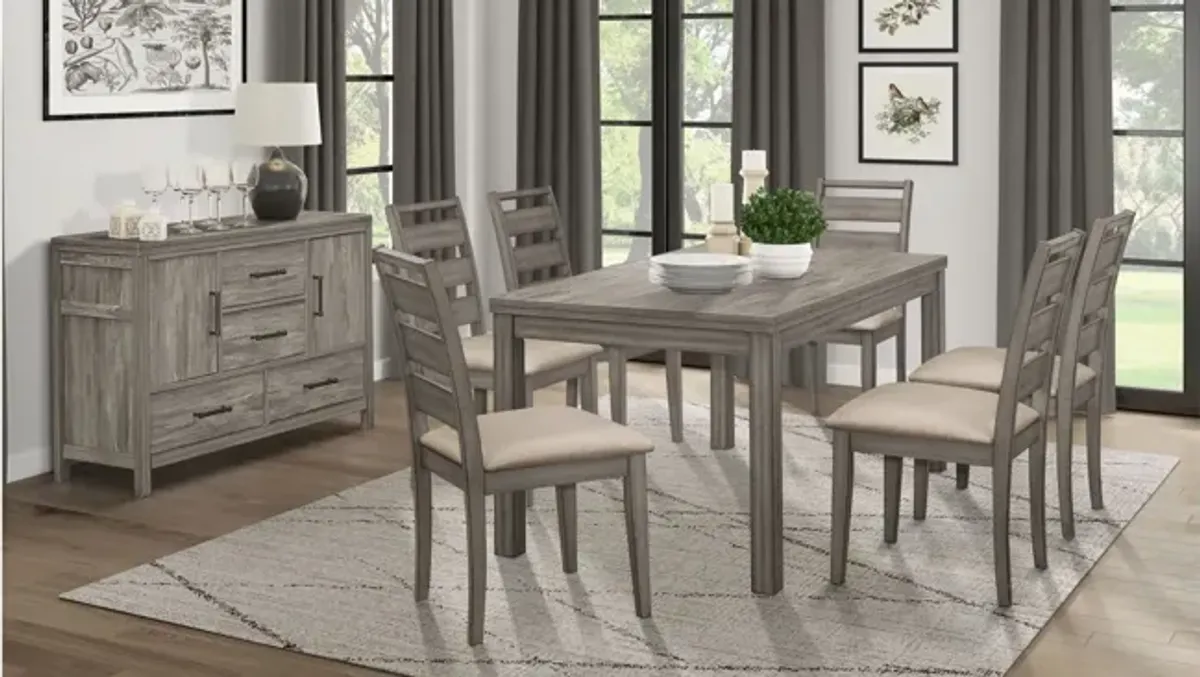 Fontaine Dining Room Table in Weathered Gray by Homelegance