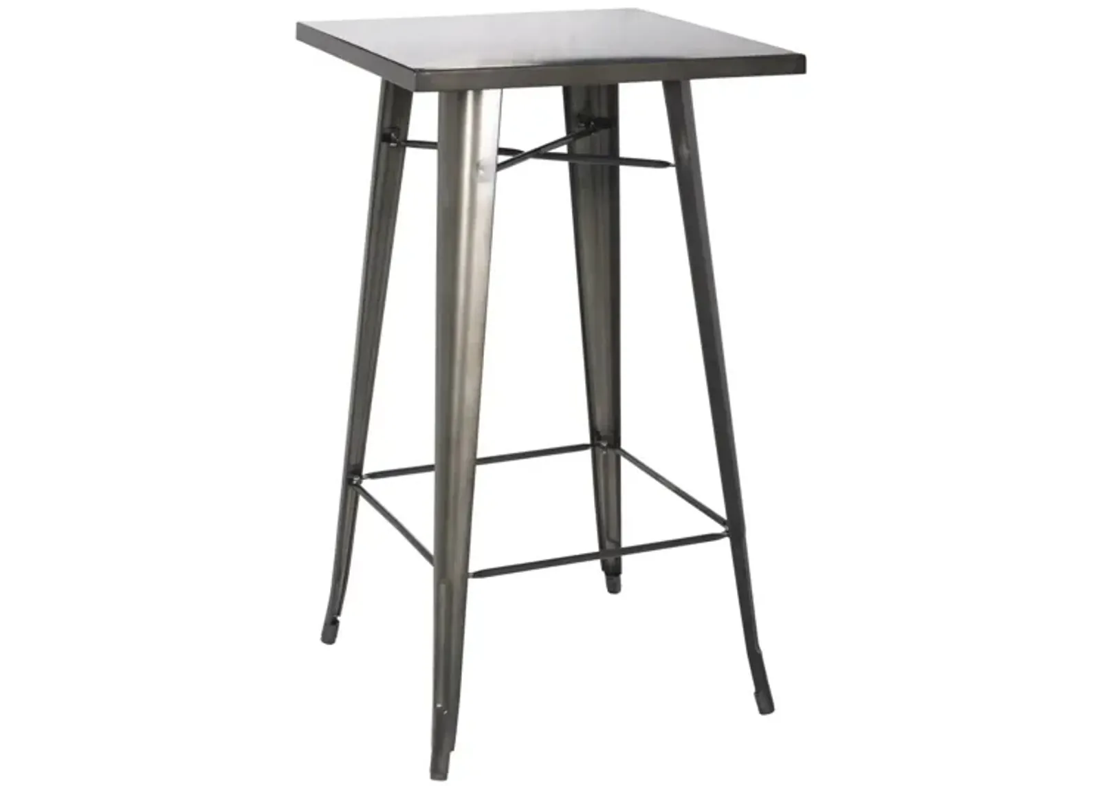 Metropolis Bar Table in Gunmetal Gray by New Pacific Direct