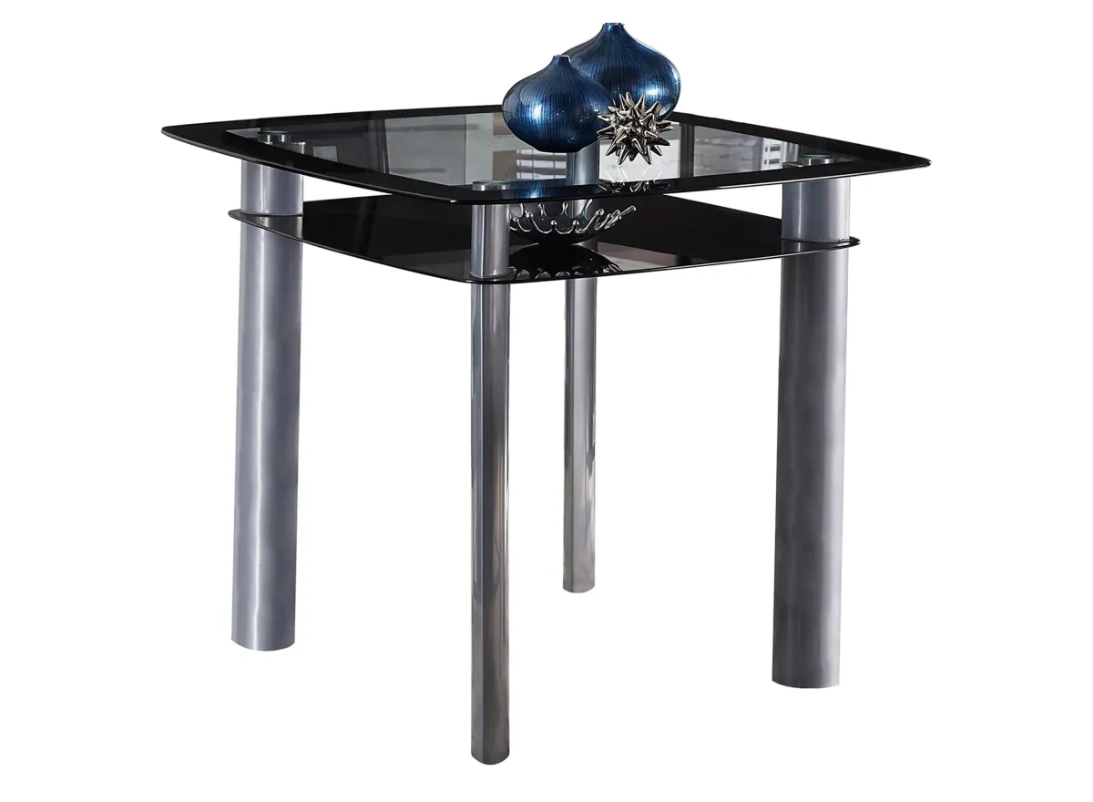 Maya Counter Height Dining Table in Black and Silver by Homelegance