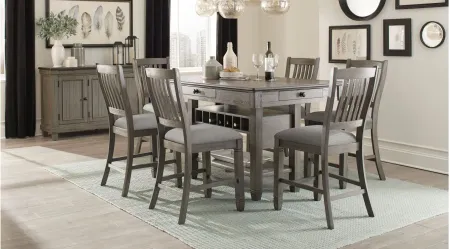 Lark Counter Height Dining Room Table in 2-Tone Finish (Coffee and Antique Gray) by Homelegance
