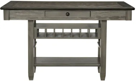 Lark Counter Height Dining Room Table in 2-Tone Finish (Coffee and Antique Gray) by Homelegance