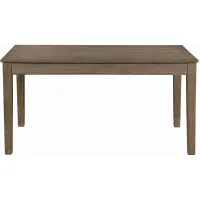 Brim Dining Room Table in Wire Brushed Brown by Homelegance
