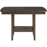 Blair Farm Counter Height Dining Room Table with Lazy Susan in Dark Brown by Homelegance