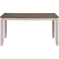 Samuel Dining Room Table in 2-Tone Finish (Grayish White and Medium Brown) by Homelegance