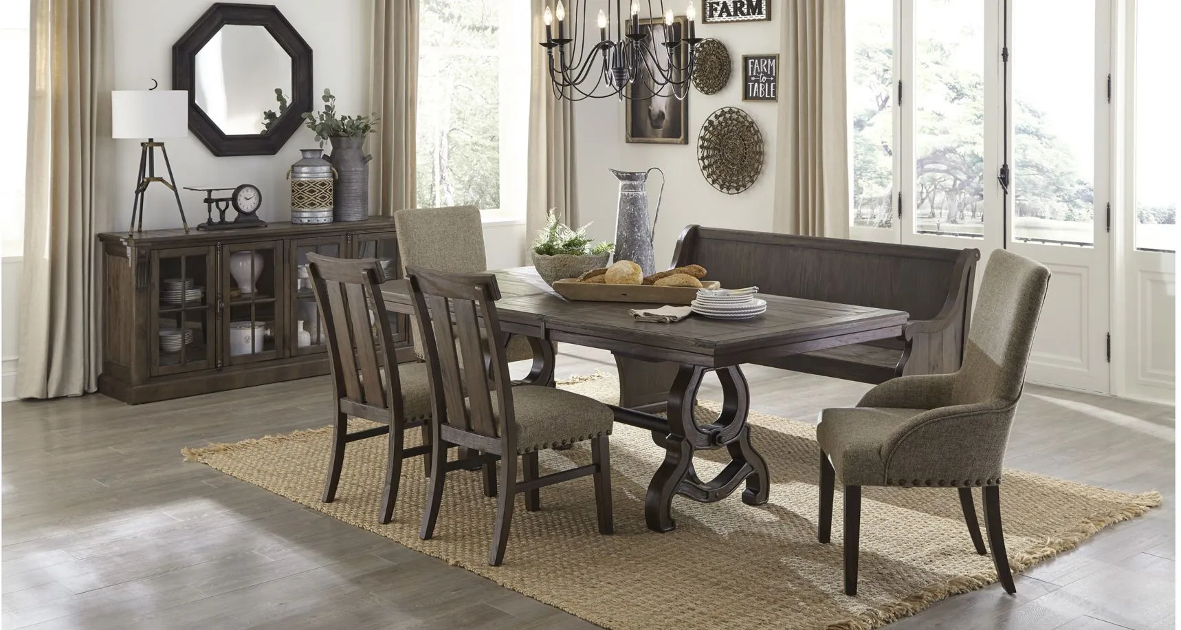 Baldwyn Dining Room Table in Brown by Homelegance