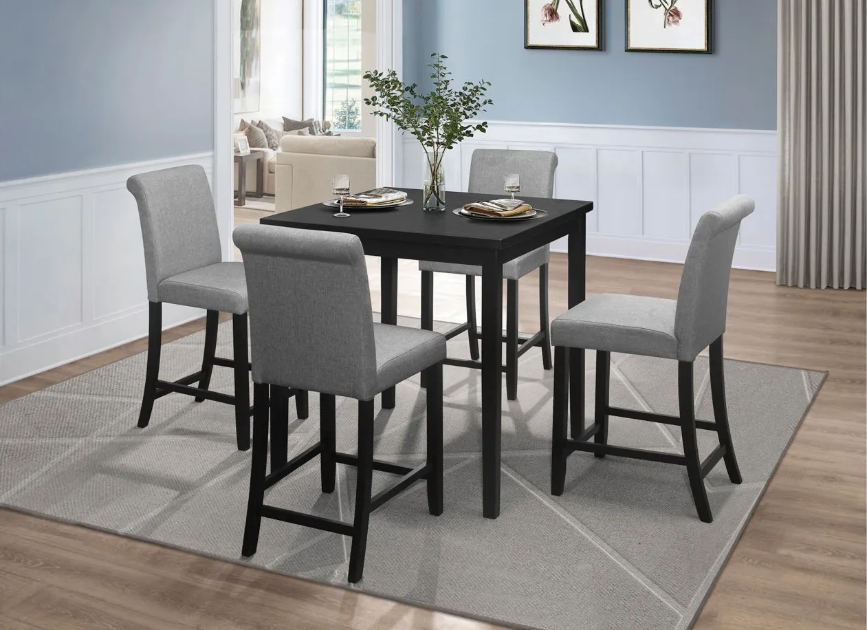 Ithaca Counter Height Dining Room Table in Black by Homelegance