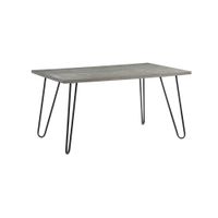 Weston Dining Table in Light Gray and Black Metal by Homelegance