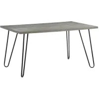 Weston Dining Table in Light Gray and Black Metal by Homelegance