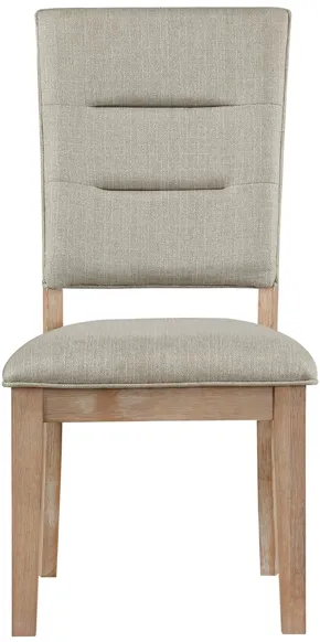 Trinity Dining Room Side Chair in Distressed Light Oak by Homelegance