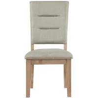 Trinity Dining Room Side Chair in Distressed Light Oak by Homelegance