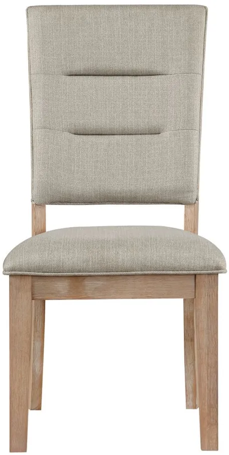 Trinity Dining Room Side Chair in Distressed Light Oak by Homelegance