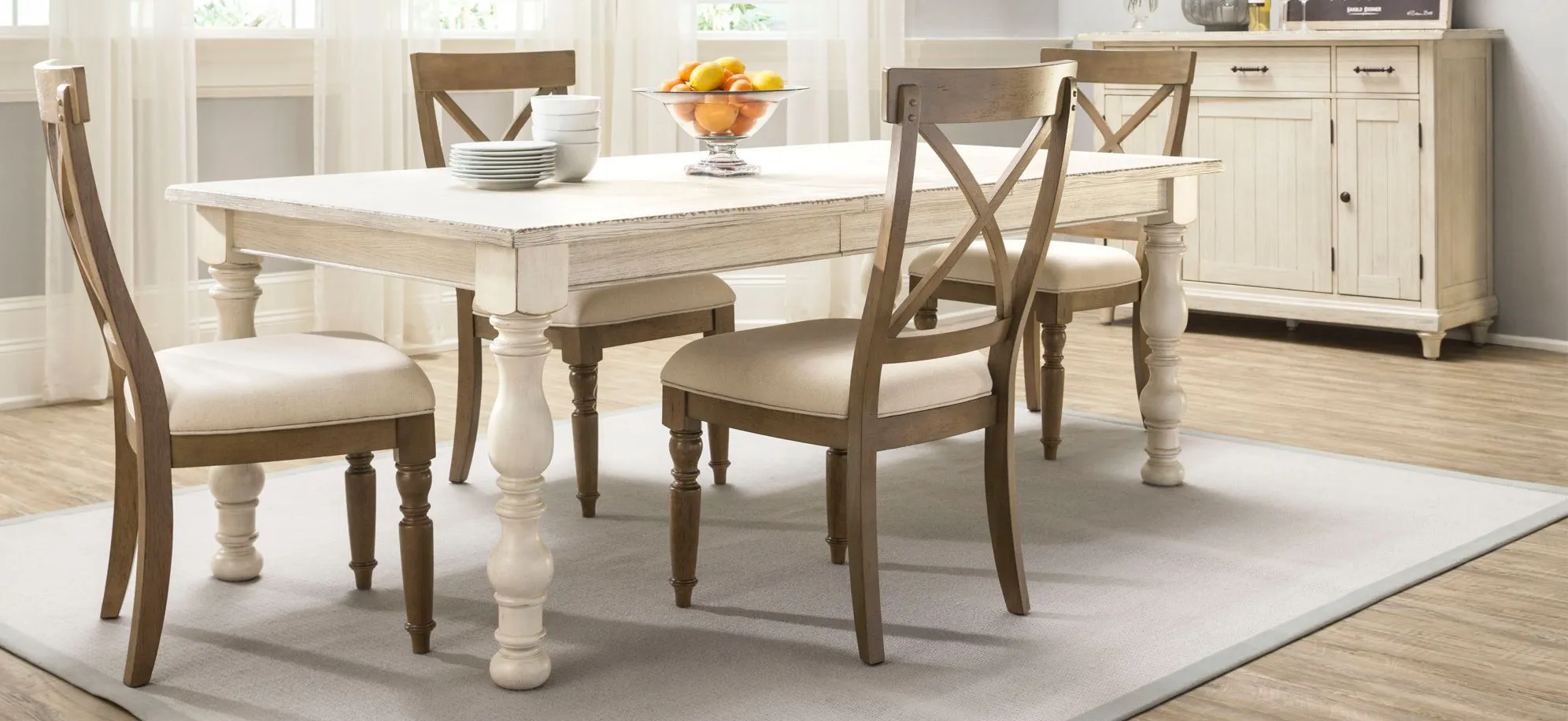 Aberdeen Collection in Weathered Worn White by Riverside Furniture