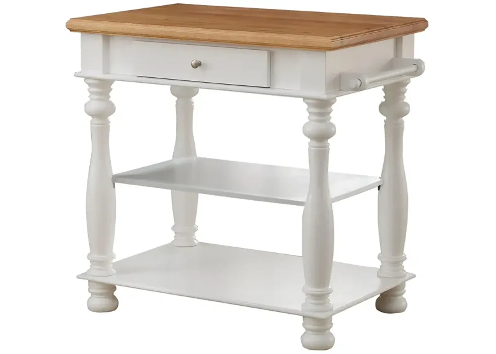 Avondale Kitchen Island in White by Bernards Furniture Group