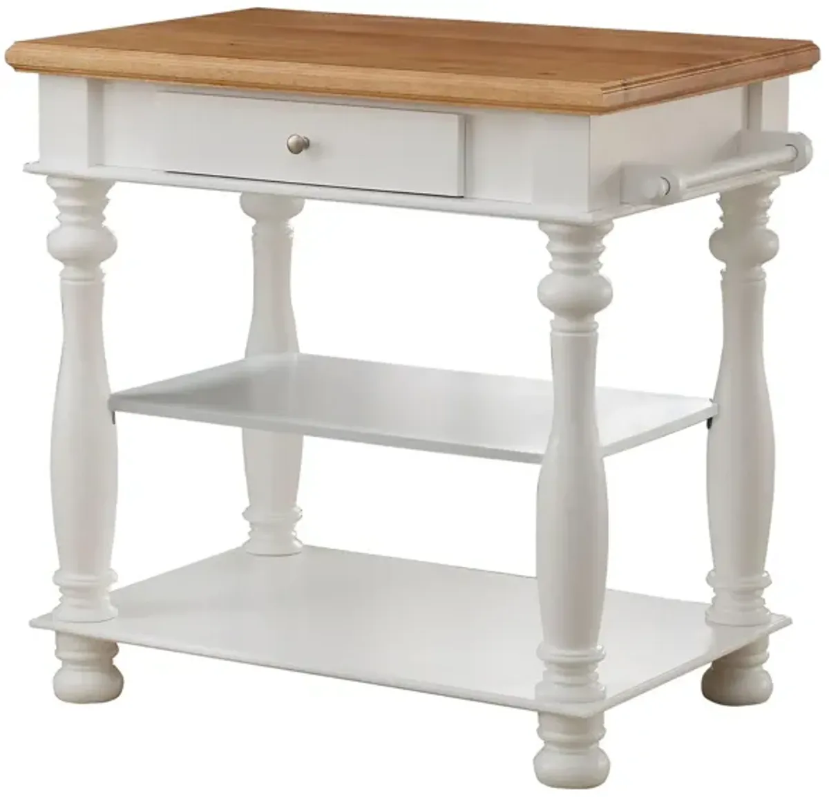 Avondale Kitchen Island in White by Bernards Furniture Group