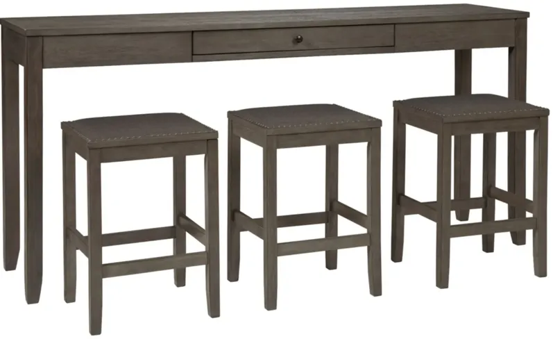 Nash 4pc. CounterHeight Dining Set in Gray by Ashley Furniture by