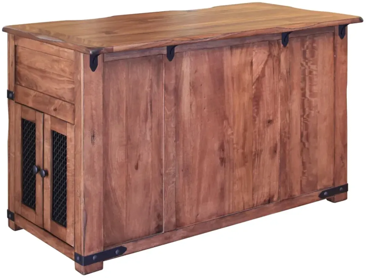 Parota Kitchen Island in Rustic Natural by International Furniture Direct