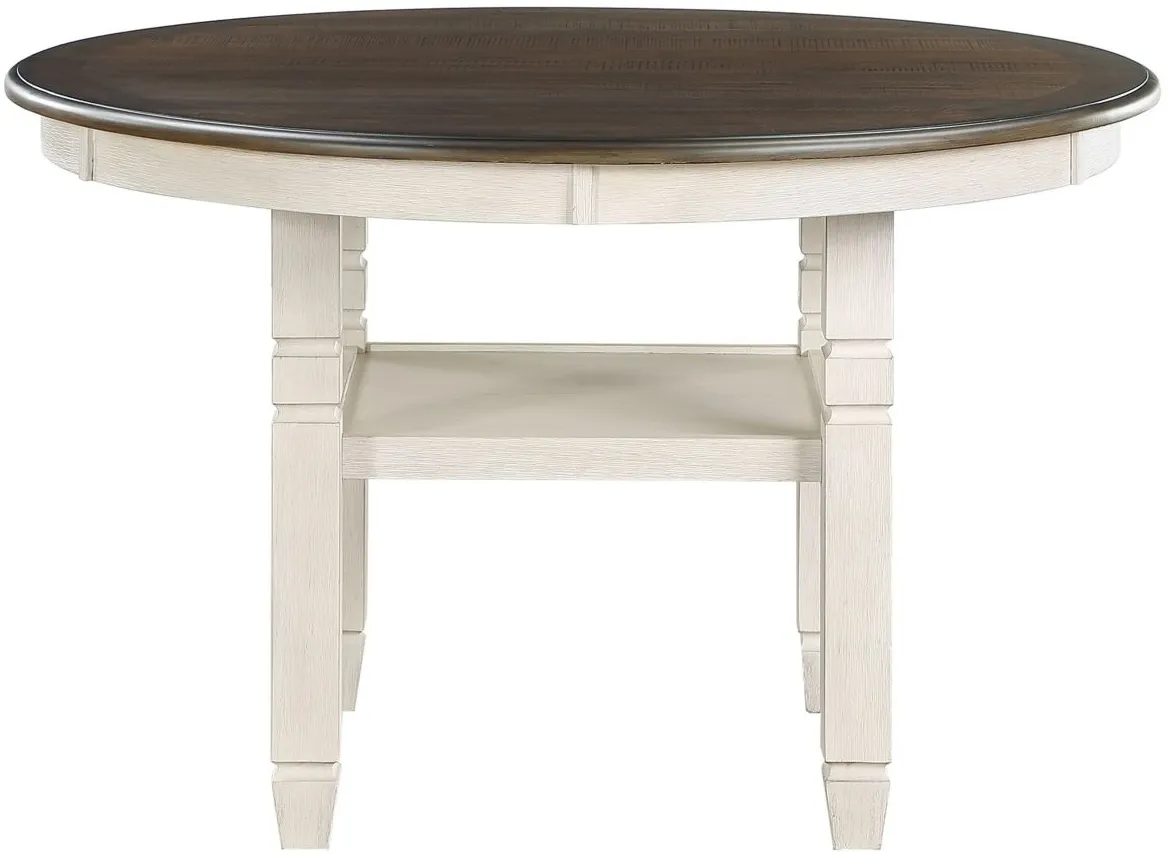 Arlana Dining Table in Brown and Antique White by Homelegance