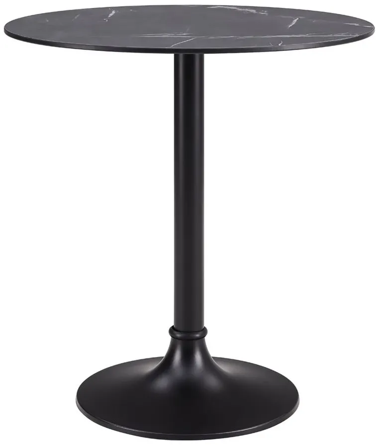 Jannie 30" Bistro Table in Black by EuroStyle