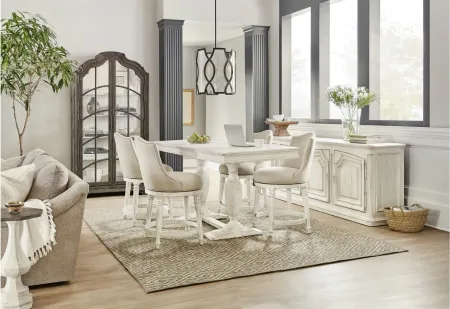Traditions Friendship Table with Two 12-inch Leaves in Whites/Creams/Beiges by Hooker Furniture