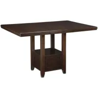 Haddigan Casual Rectangular Dining Room Counter Extendable Table in Dark Brown by Ashley Furniture