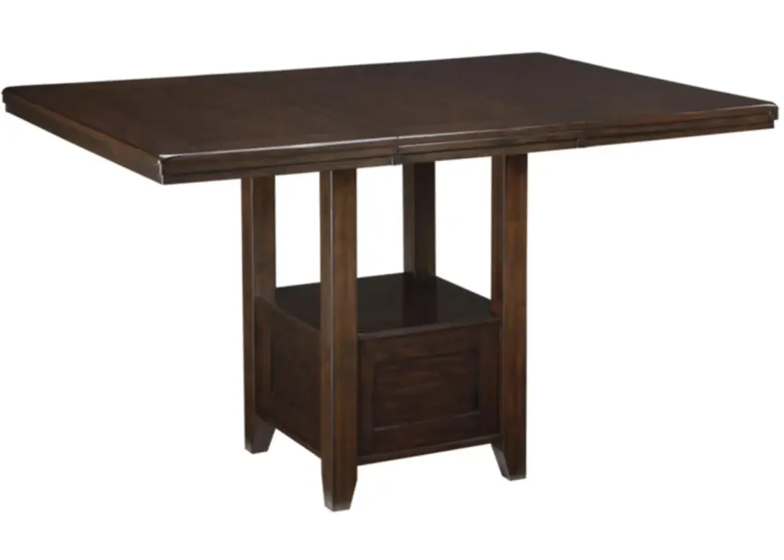 Haddigan Casual Rectangular Dining Room Counter Extendable Table in Dark Brown by Ashley Furniture