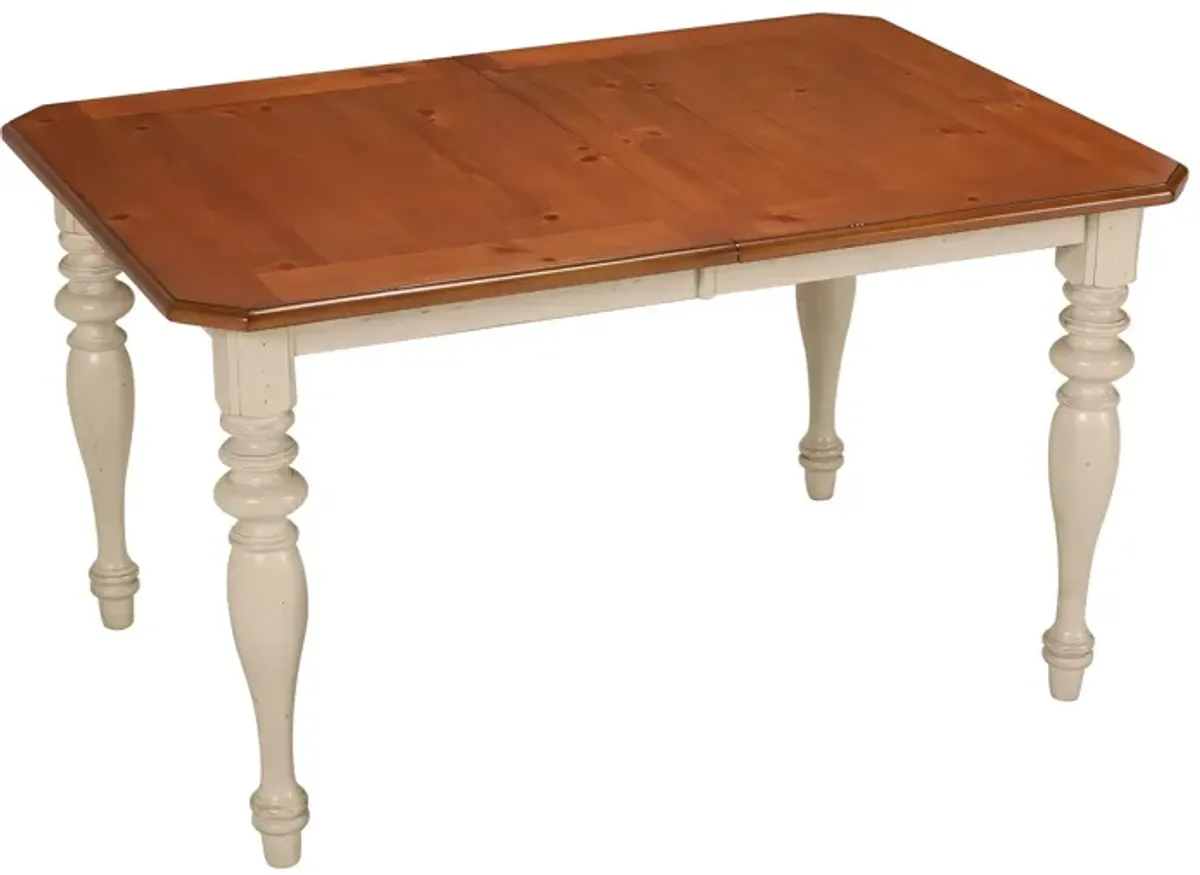 Sagamore Dining Table w/ Leaf in Bisque / Natural Pine by Liberty Furniture