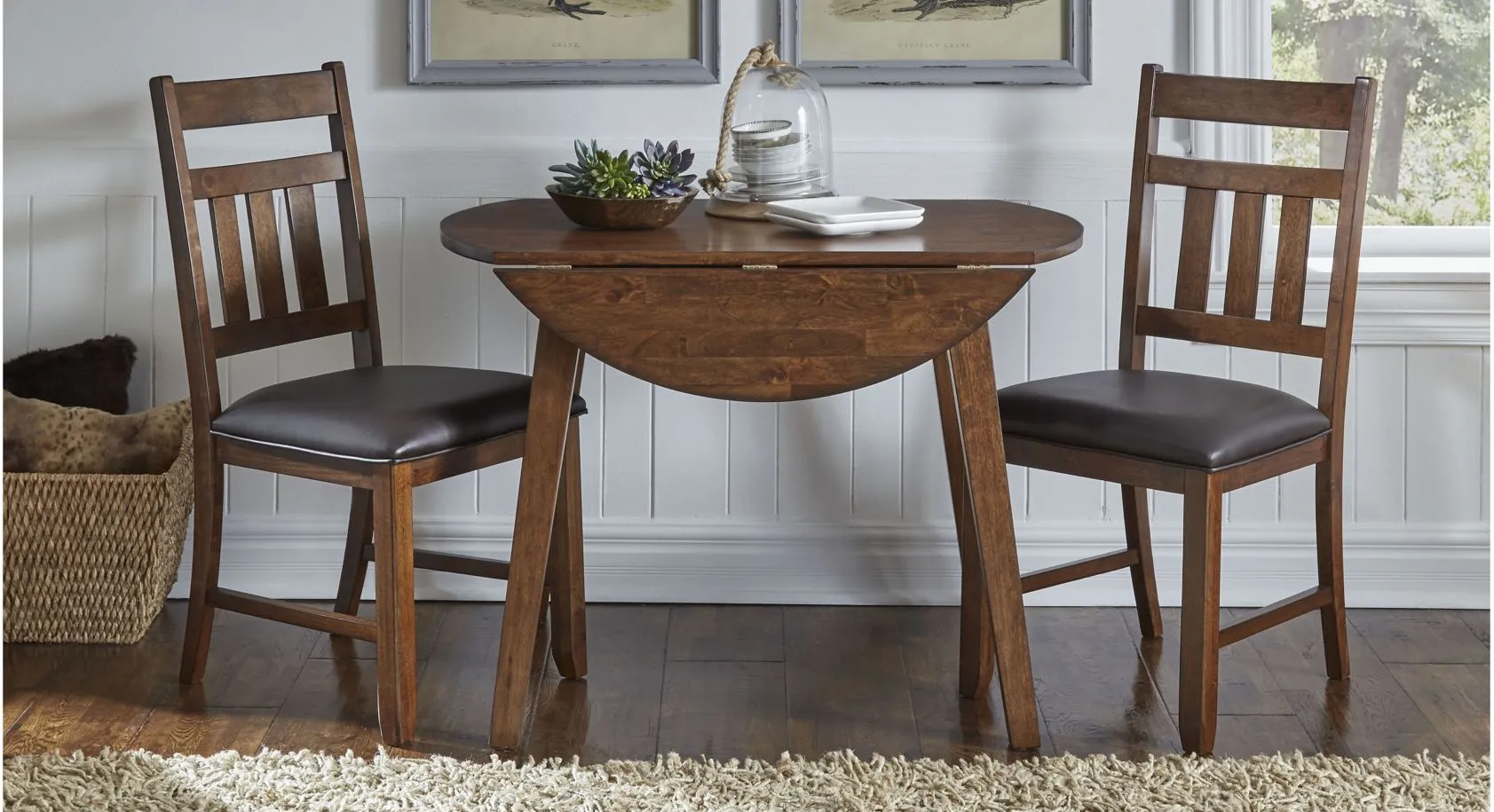 Mase Drop Leaf Table in Macciato Brown by A-America