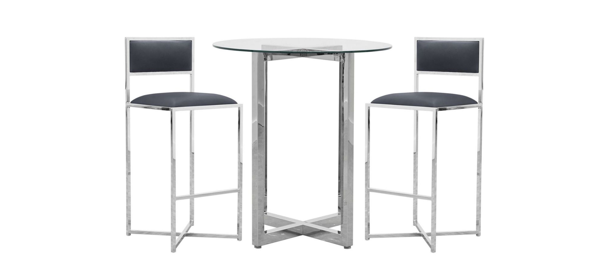 Amalfi Round Glass CounterHeight Dining Table