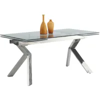 Truly Dining Table w/ Leaves in Clear by Chintaly Imports