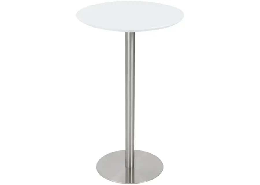 Cookie 26" Bar Table in White by EuroStyle